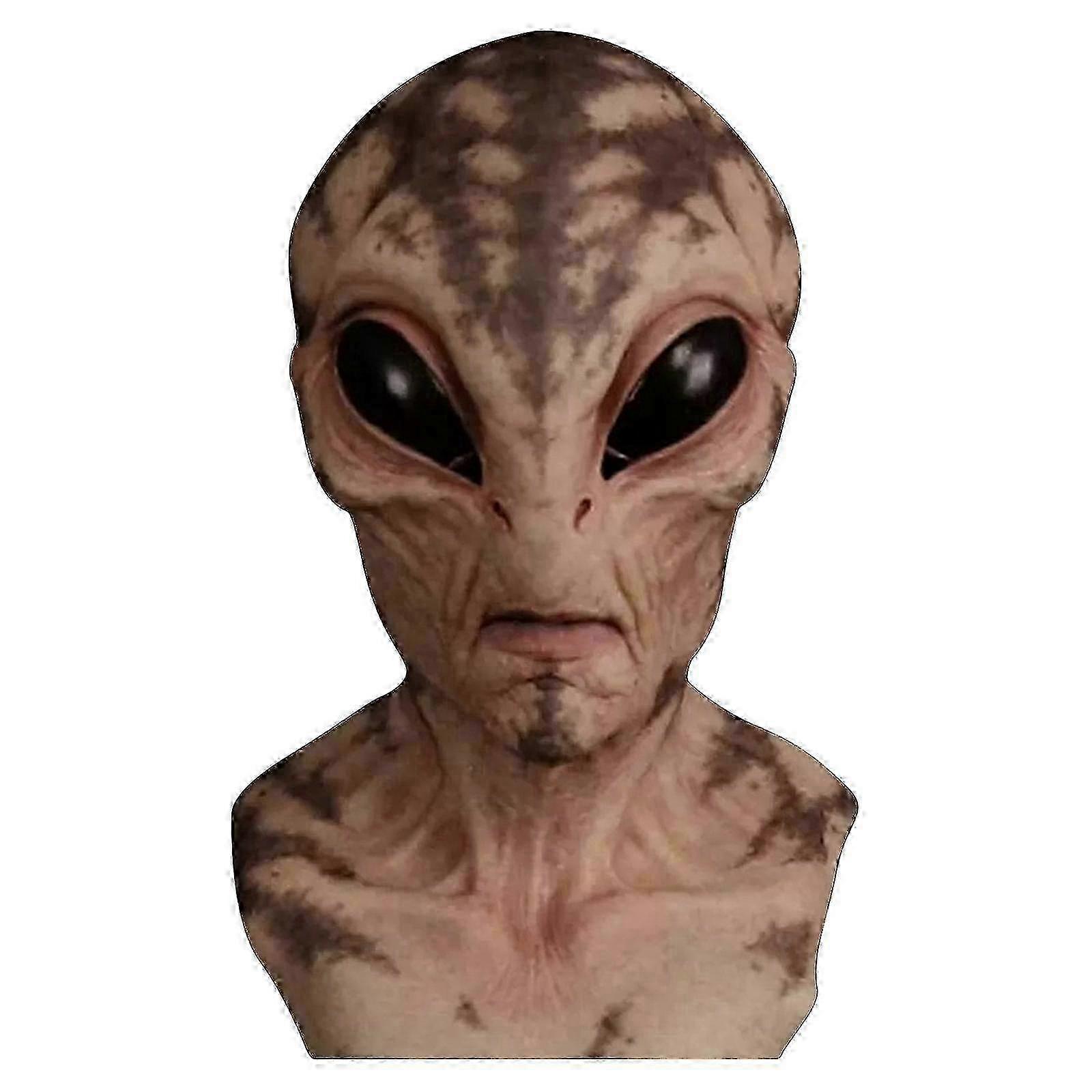 Alien Latex Horror Mask Halloween Headgear (patterned alien)