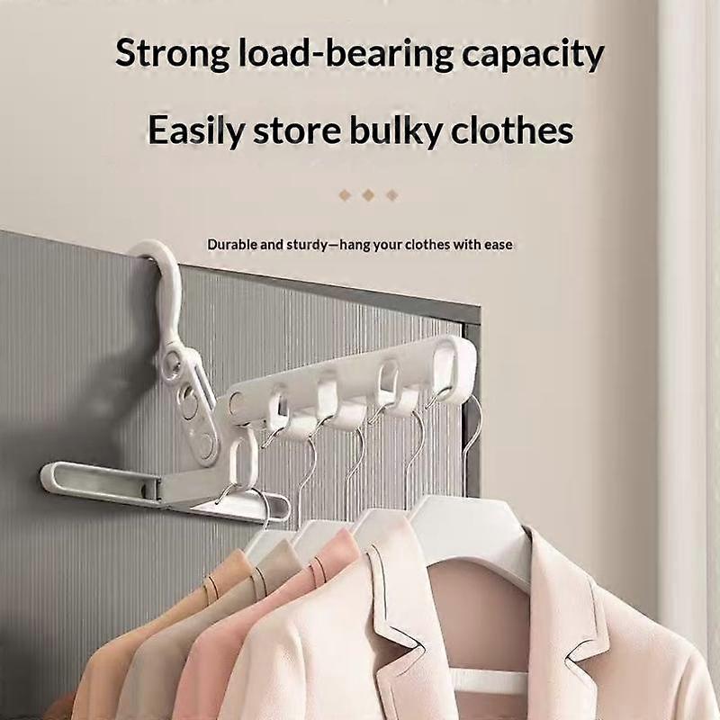 2026 New Hotels Foldable Clothes Drying Rack Five-Hole Multi-Function Clothes Hook Angle Adjustable Clothes Hanger Travel