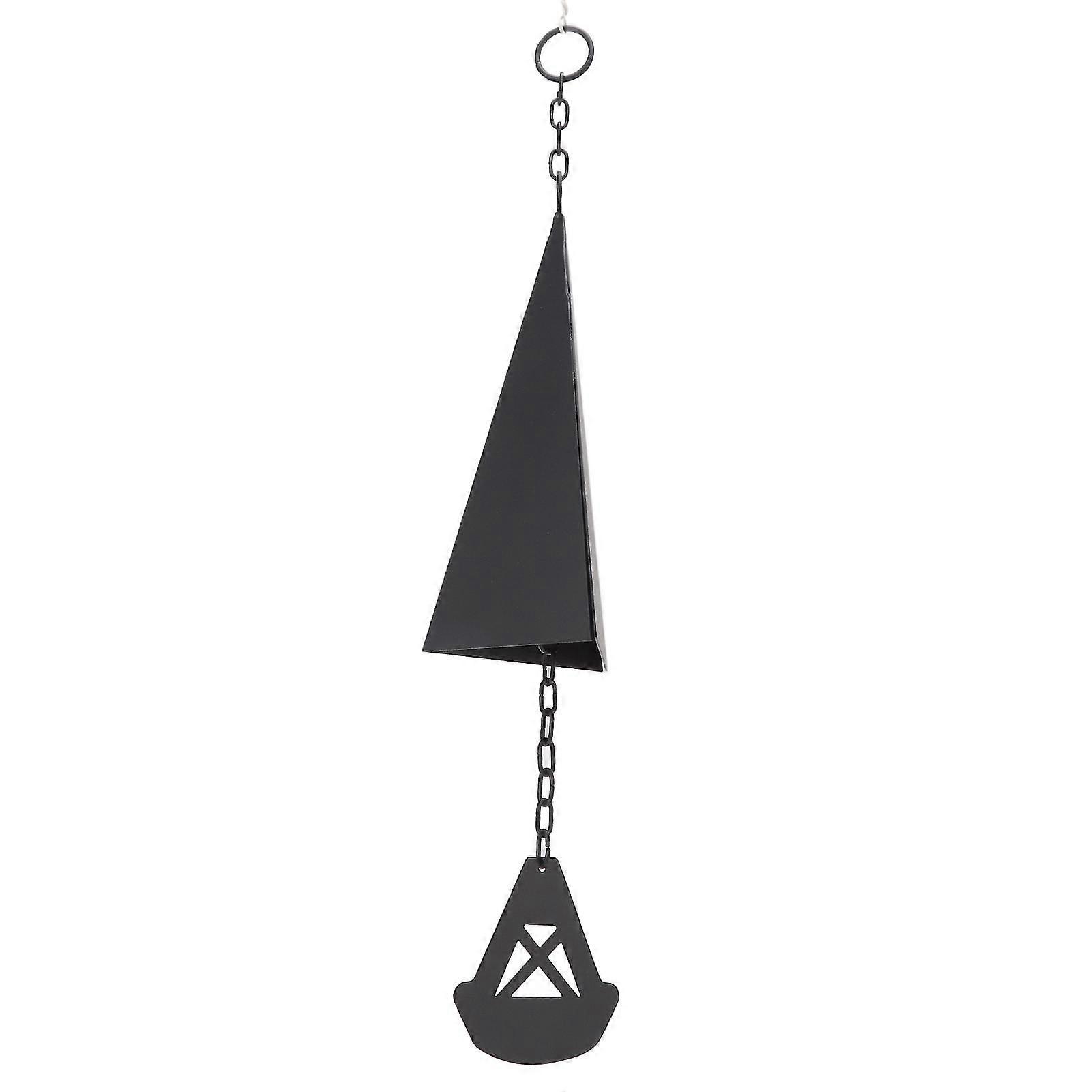 Black Iron Triangle Wind Chime