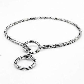 Heavy Duty Dog Choke Collar Slip Chain Snake Collar Anti-Rust Training Collar for Small & Large Dogs Black/Gold
