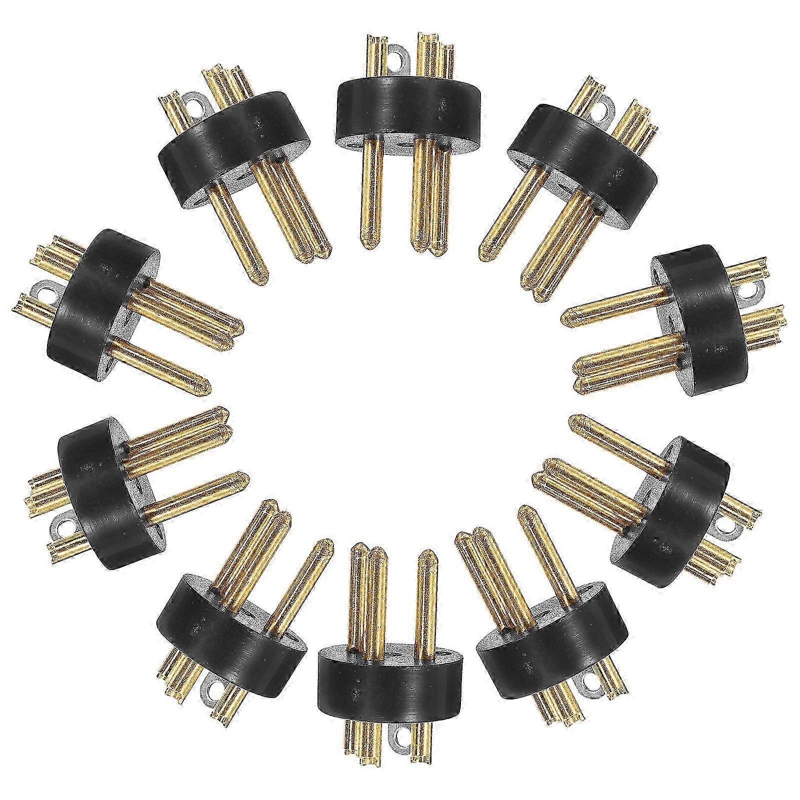 10pcs Connectors Audio Conversion Head Plug 3-pin Plugs for Microphone