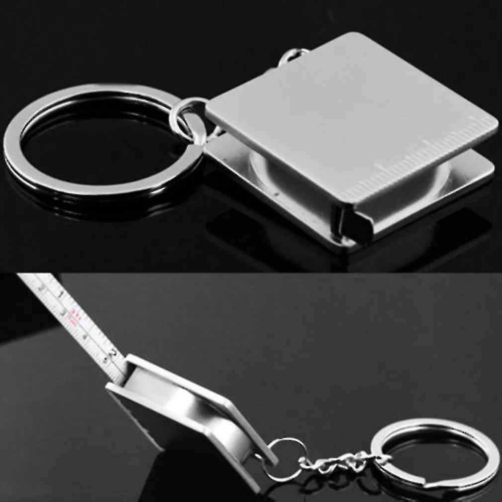 Unique Measuring Ruler Practical Tape Measure Keychain Ring Keyring Key Fob Holder