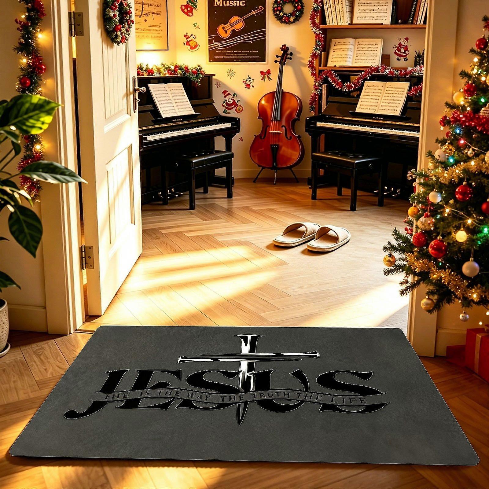 Jesus theme Design Printed Floor Mat