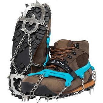 Hiking Spikes for Boots - Anti-Slip Stainless Steel Crampons Ice Cleats Snow Spikes for Shoes Climbing, Hiking, Running, Mount with Men and Women