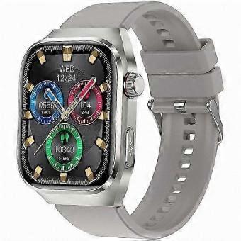 TK16 2.04-Inch AMOLED Smart Watch with Heart Rate Monitor, ECG & Micro-Physical Examination, Silicone Strap