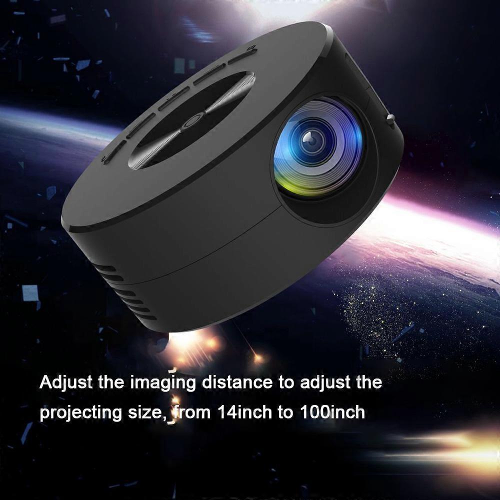 Household Mini LED Projector Portable Wirecast Projection Device Optical Len 320*180 LCD Display with Wire Mirroring Function