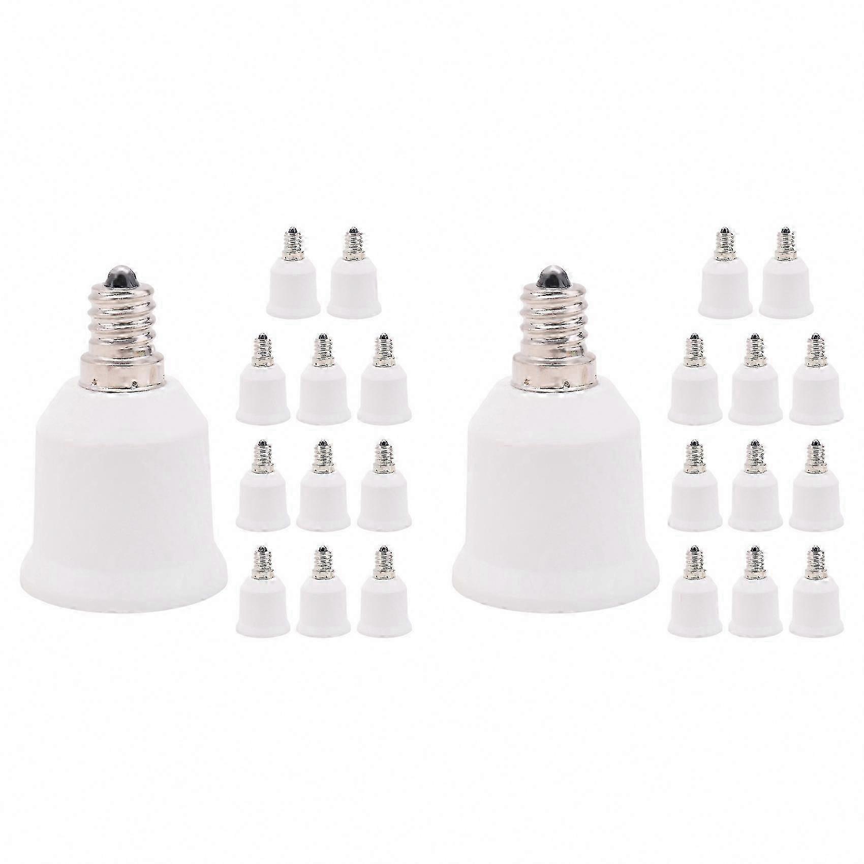 24-Pack E12 to E26 E27 Light Socket Adapter, Chandelier Medium Base Converter