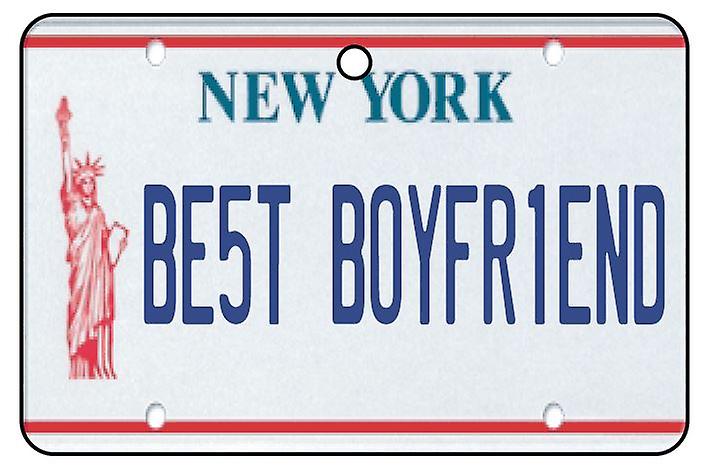 New York - Best Boyfriend License Plate Car Air Freshener