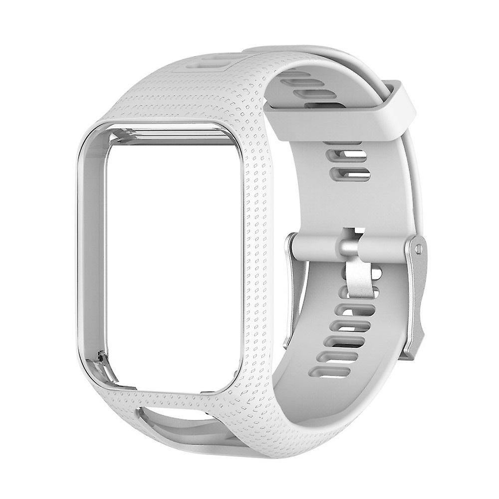 Replacement Watchband Silicone Strap For Tomtom 2 3 Series/Runner 2 3 (White)