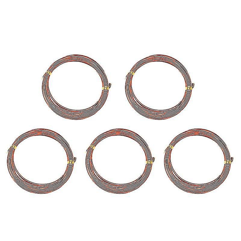 5 Rolls 1mm Colored Alumina Line For Manual Diy Motorcycle Shape Bonsai Craft Use(bronze Style, 10m For Each)