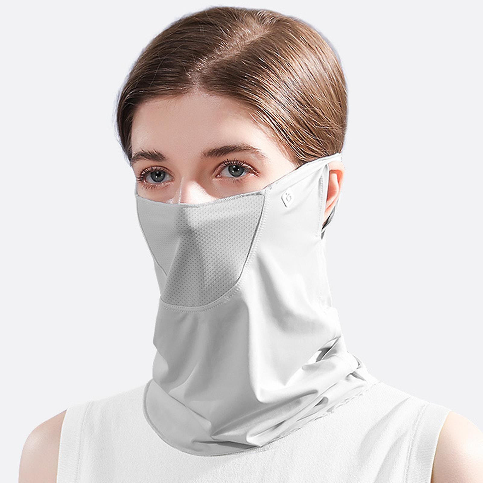 Women Summer Face Cover UV Protction Earloop Neck Gaiter Breathable Face Scarf Balaclava for