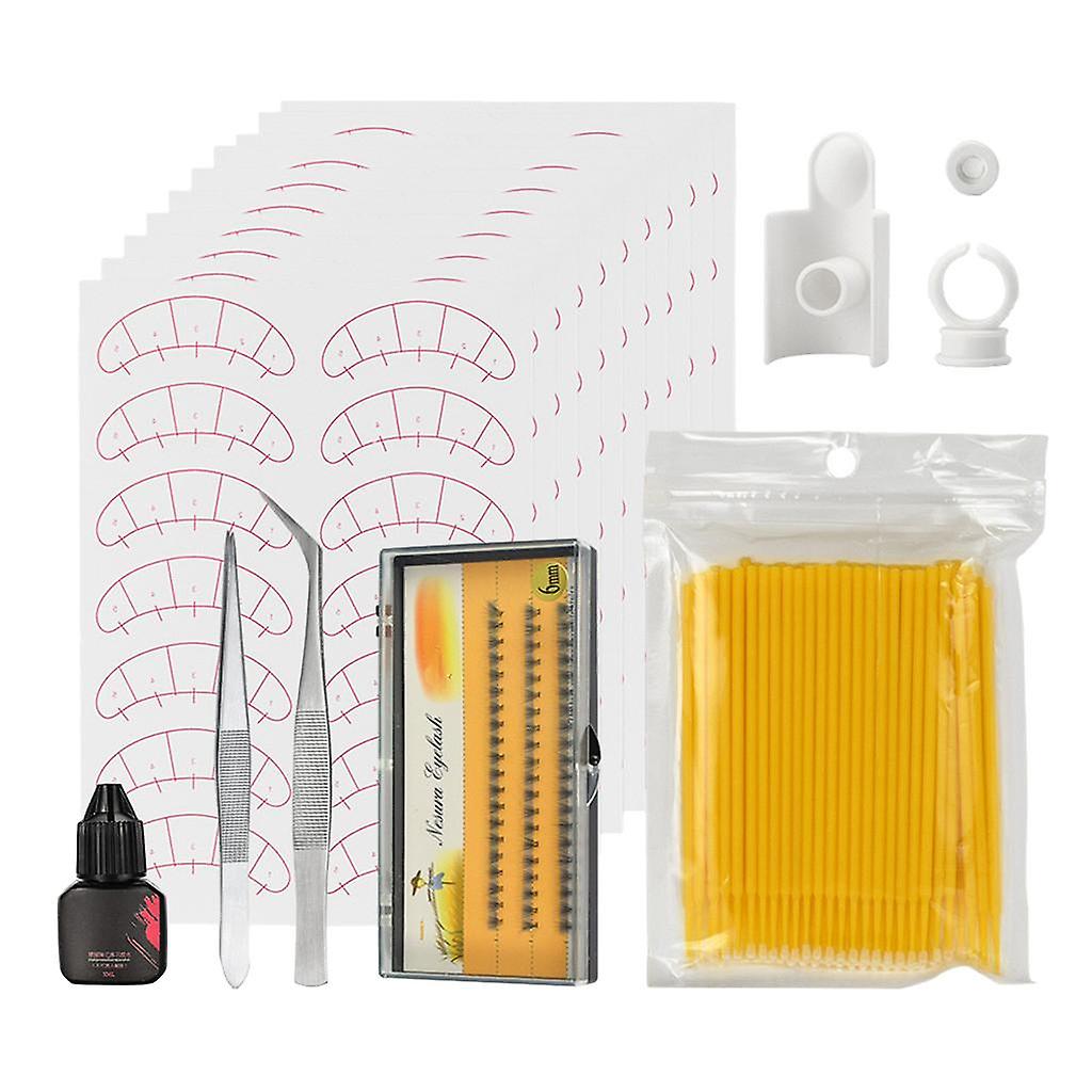 Eyelash Extension Training Supply Starters Lash Grafting Practice Set Yellow