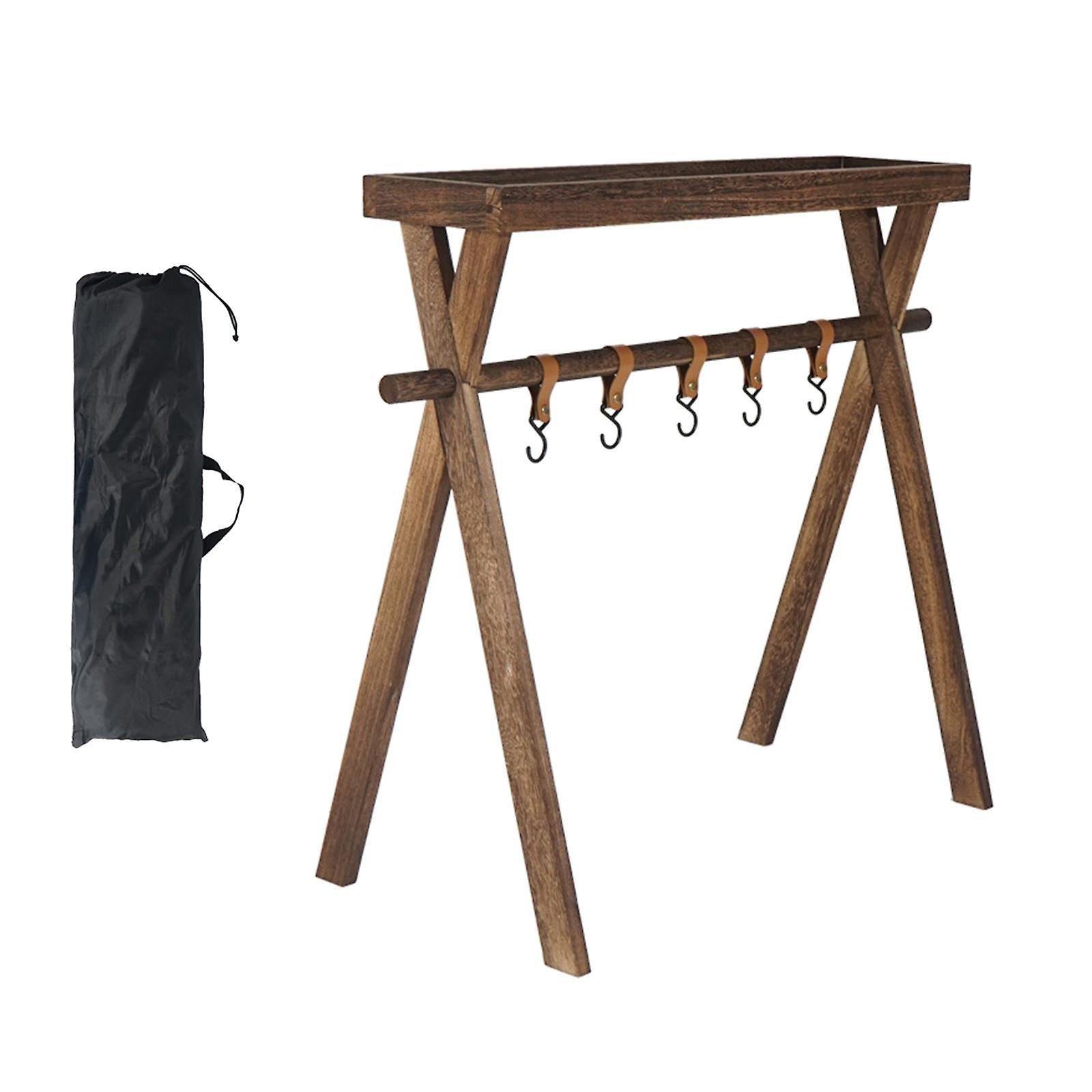 Camping Hanging Rack Cookware Hooks Portable Outdoor Assembly for Garden