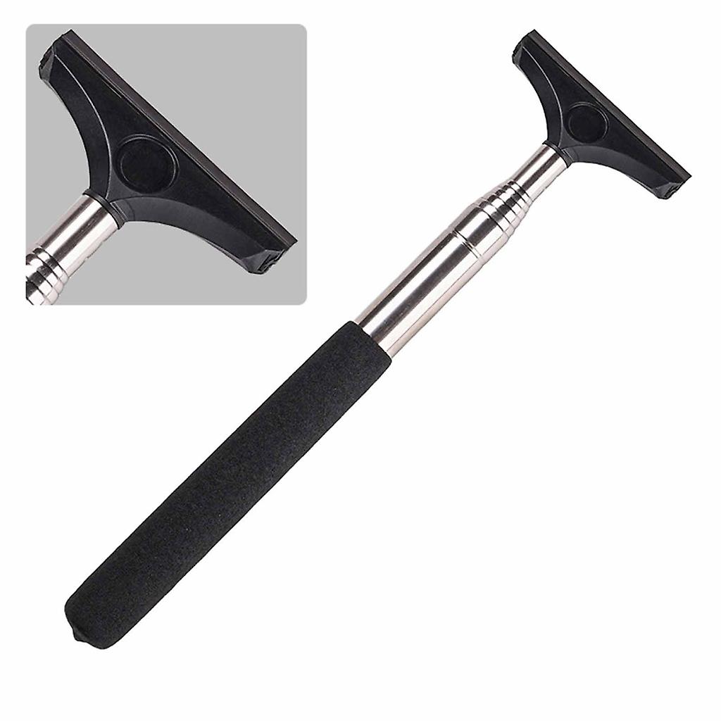 Telescopic Rearview Mirror Squeegee Retractable Rod Window Cleaner Squeegee