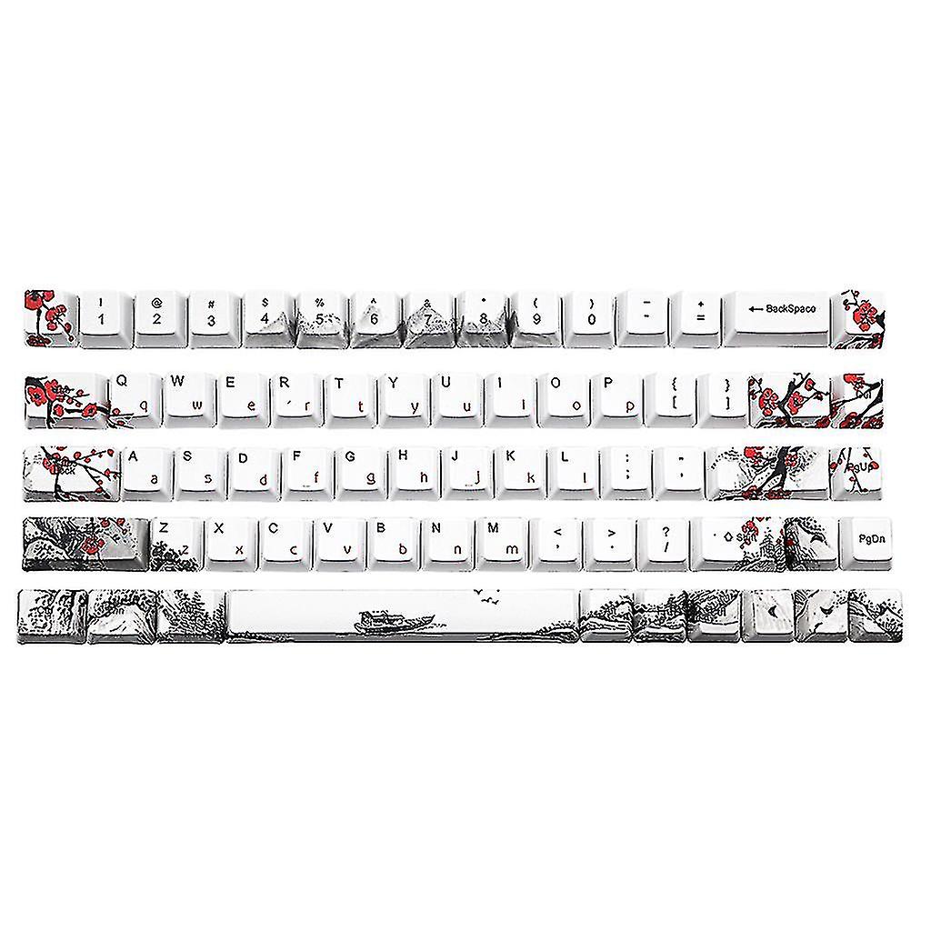 Wangjiang Plum Blossom Keyboard Accessories Oem Profile Keycaps For Ifg68 Sk68