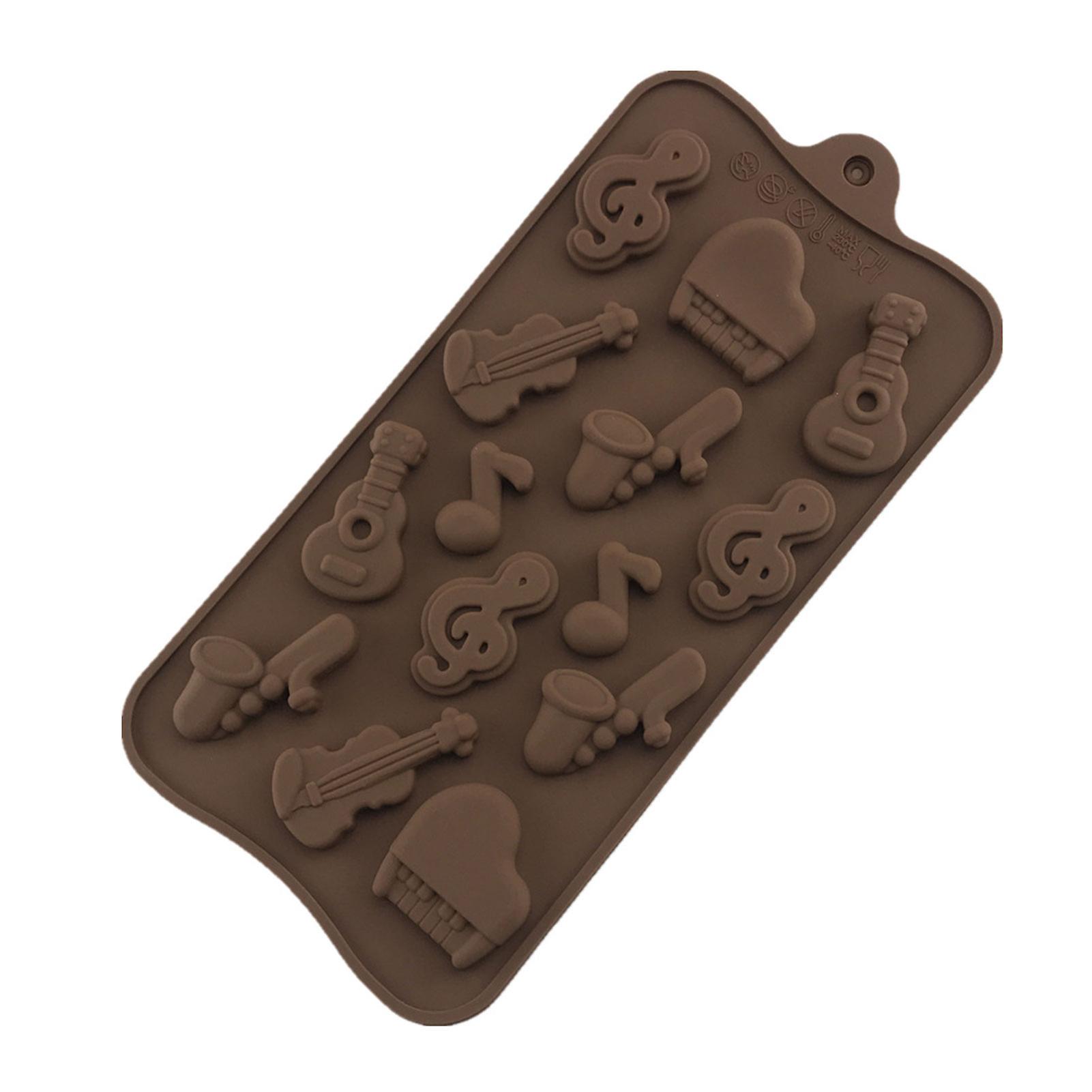 14 Grooves Instrument Chocolate Molds Non-toxic Environmentally Friendly Molds For Ice Cubes Candy Soap Cake Refrigerators