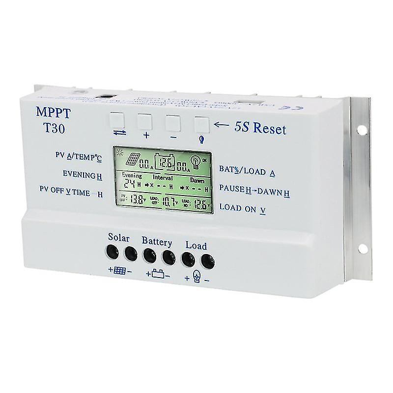 Pwm 12/24v 30a Solar Charge And Discharge Controller T30 Light  Time Control