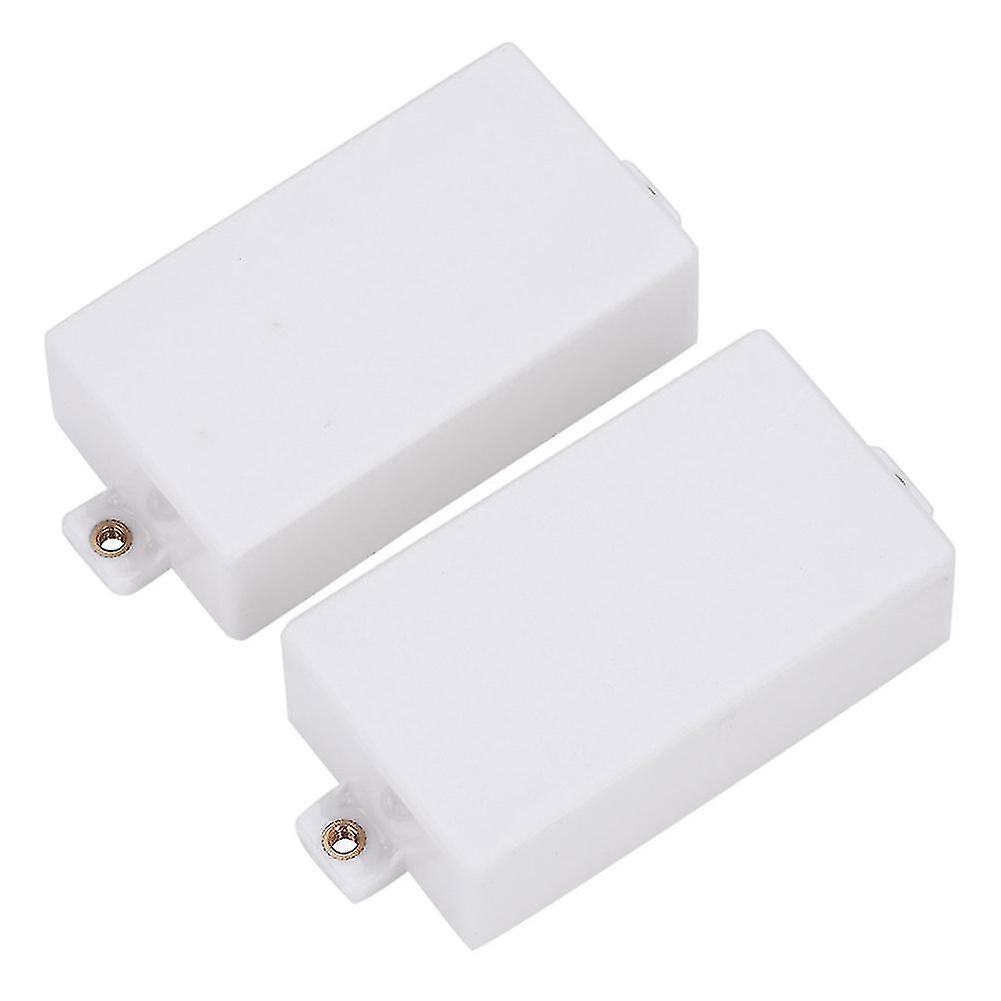 2Pcs Electric Guitar Humbucker Pickup Covers Sealed Replacement Parts (White)