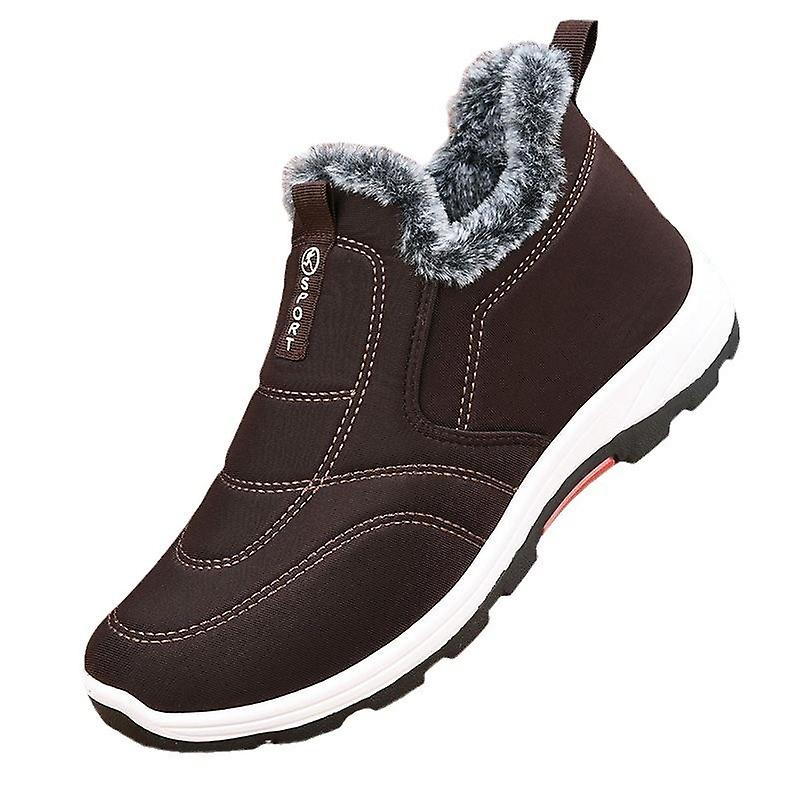 Pánské zimní teplé sněhové boty plus sametové a zesílené venkovní bavlněné boty 202