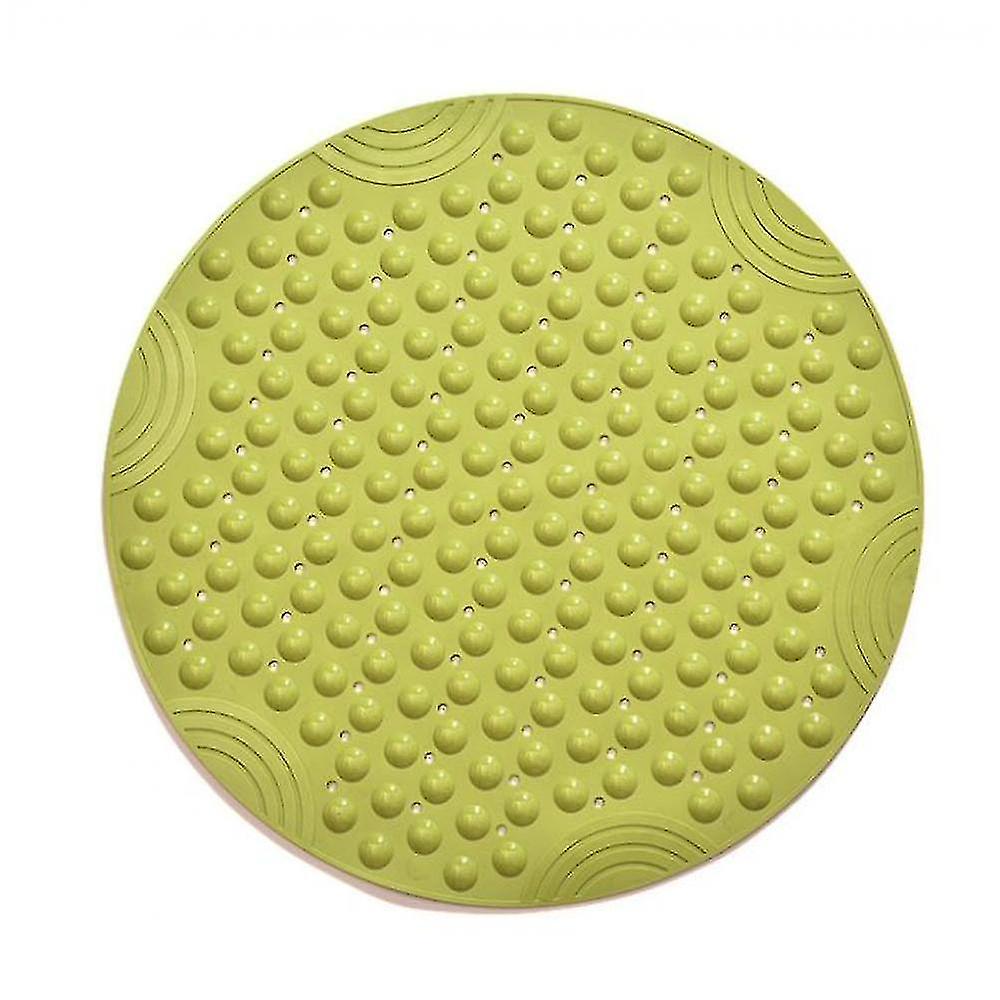 Bath Mats Rugs Round Bathroom Mat With Strong Rubber Suction Cups And Drain Holes Lightgreen