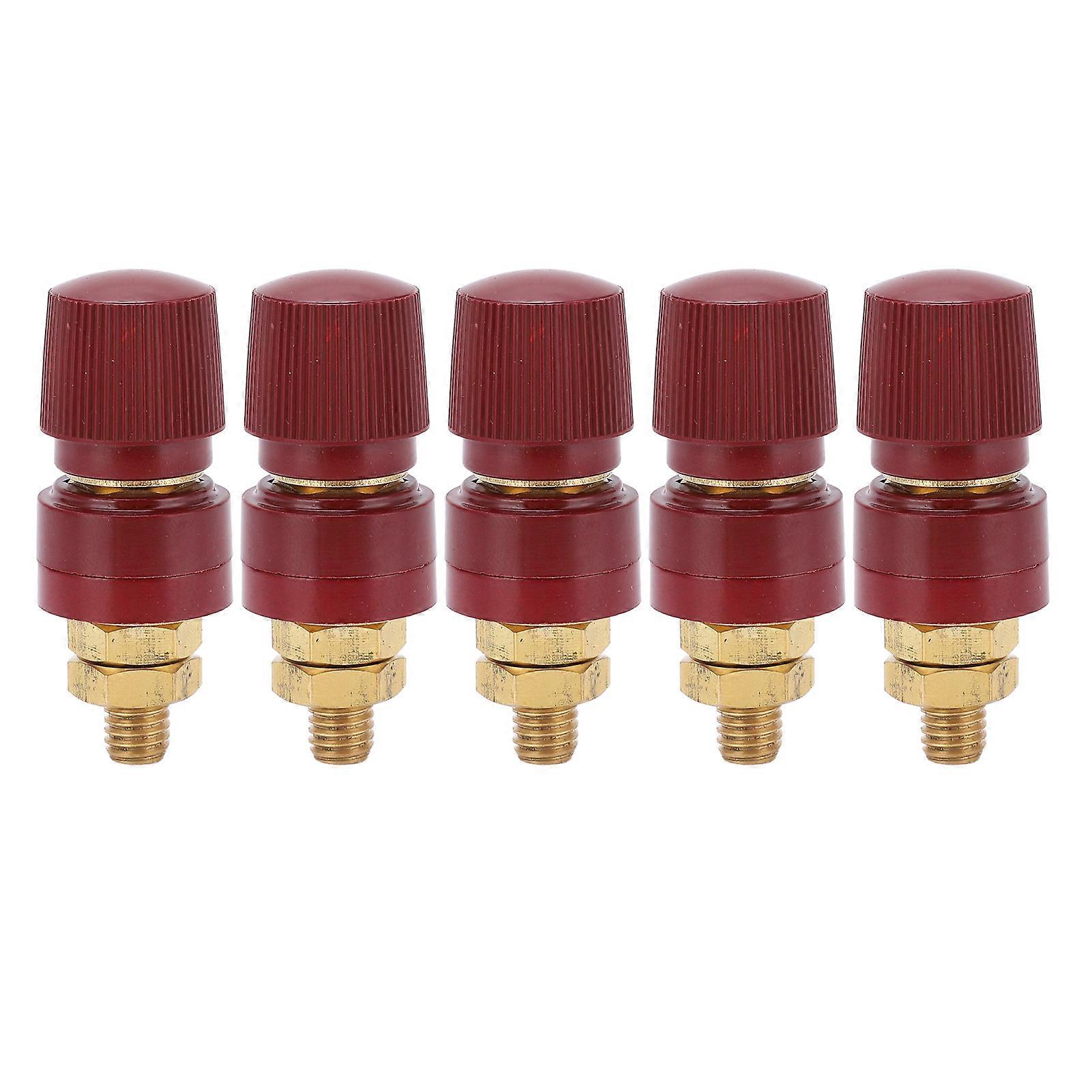 5Pcs Brass Binding Post Nickel Plated Inverter Terminal for Electronic Instruments Automobiles