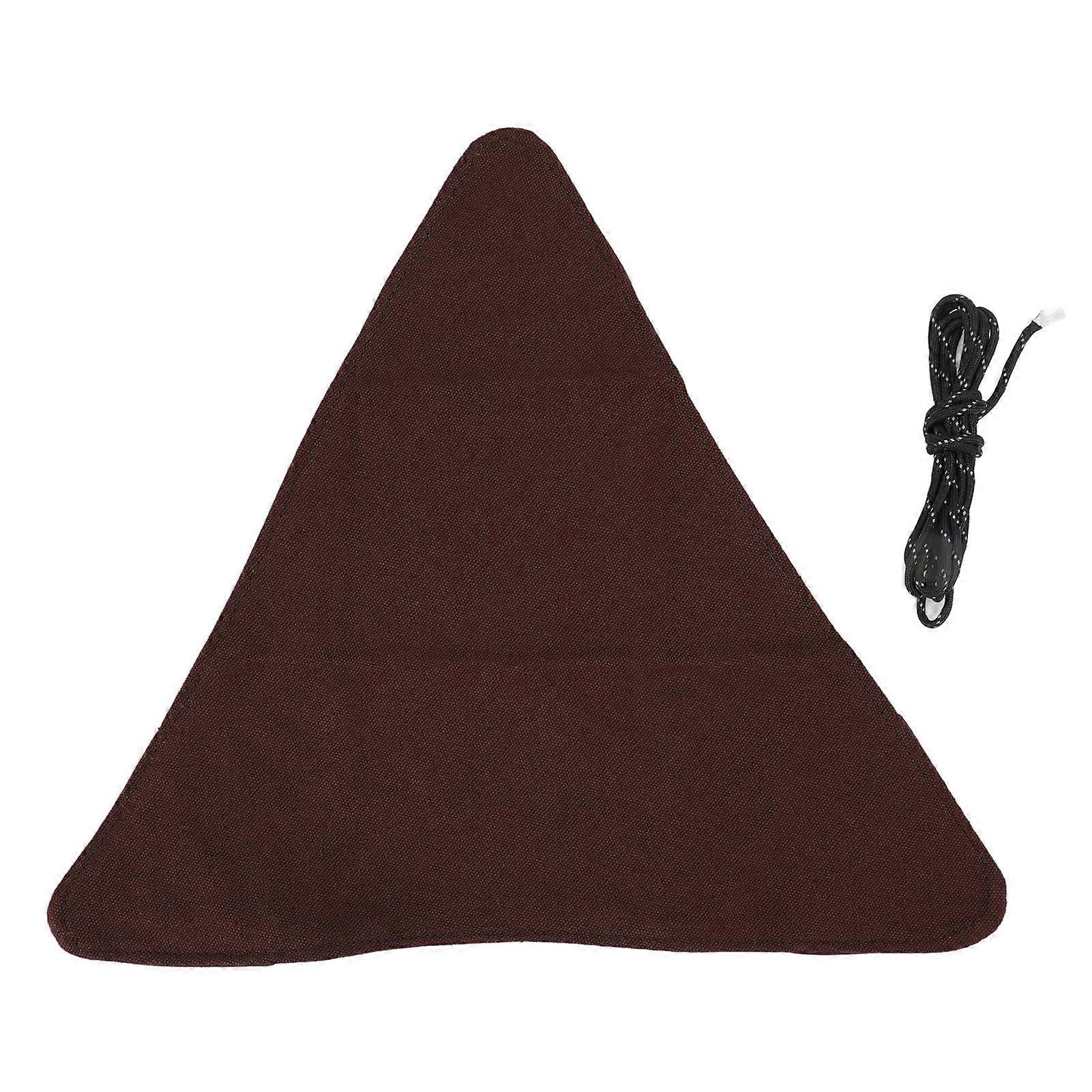 Tripod Stool Cloth Portable Foldable Triangle Stool Cloth Handcraft Anti Scratch Canvas Camping Stool Cloth for Fishing Brown