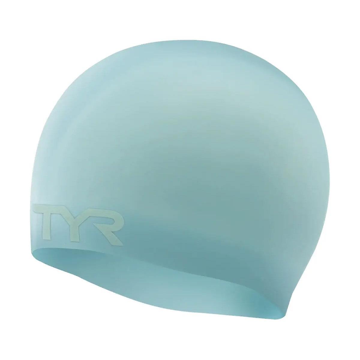 TYR Silicone Wrinkle-Free Swim Cap - Light Blue - Womens