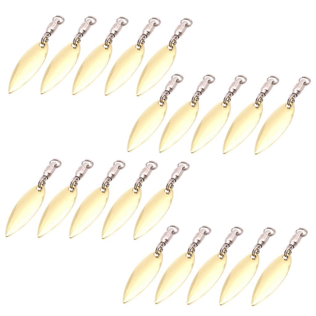 20 Stück Angelköder Lebensechte Angelköder Reflektierende Köder Gold S