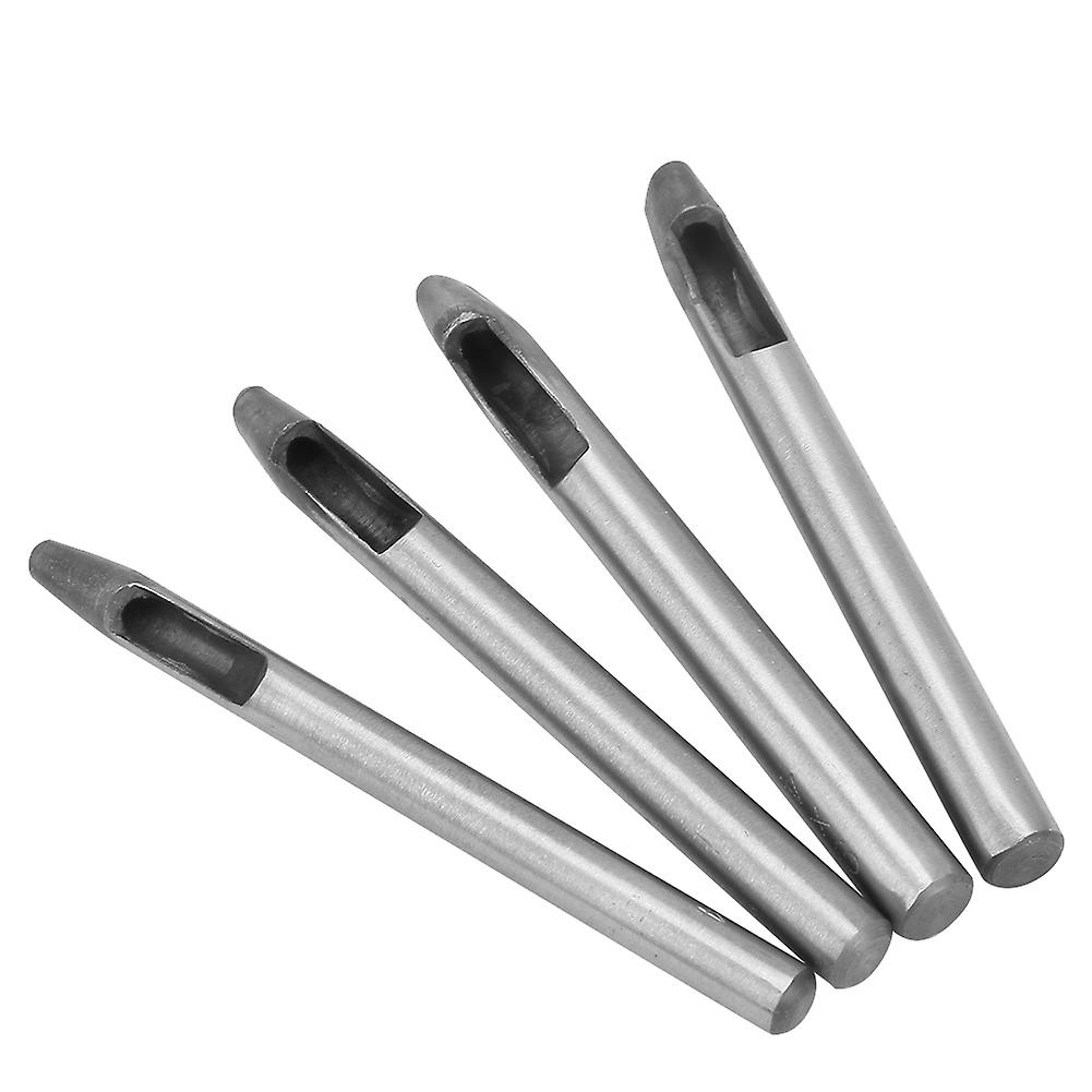 4mm Leather Craft Hole Punch Set Oval Eyelet Drilling Tool 4pcs
