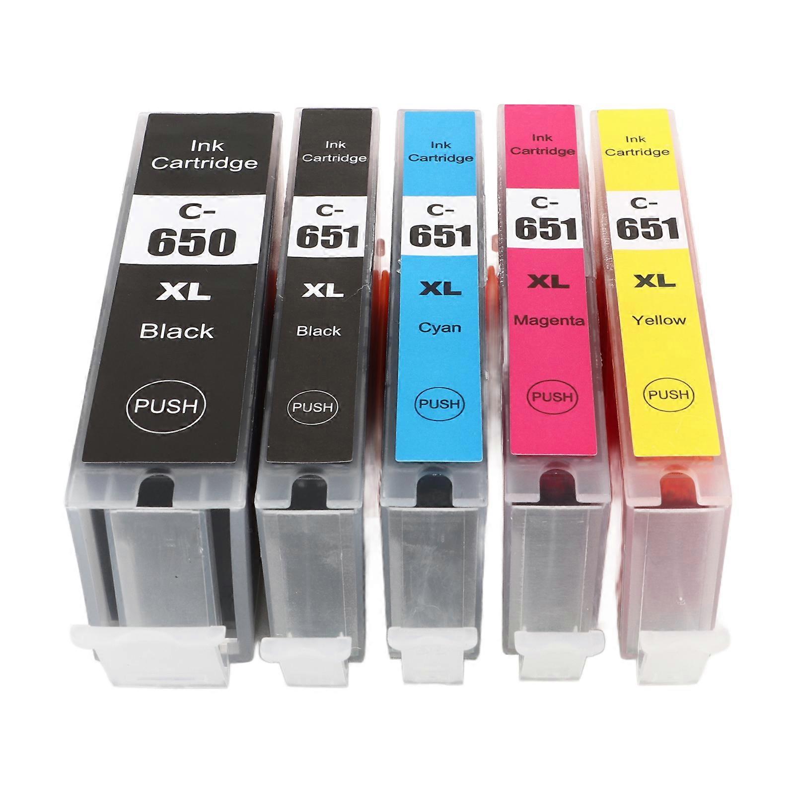 Fictory Printer Ink Cartridge Fictory Ink Cartridge for MG5460 MG5560 MG5660 MG6360 MG6460 MG6660, 5 Color Set, BK BK C M Y Printing Cartridge