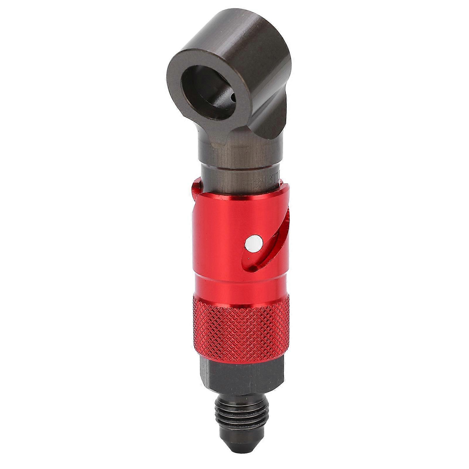 VOBOR Brake Line Quick Release Connect Adapter Fitting Curved Universal for Oil Fuel Fluid Hose (Red)