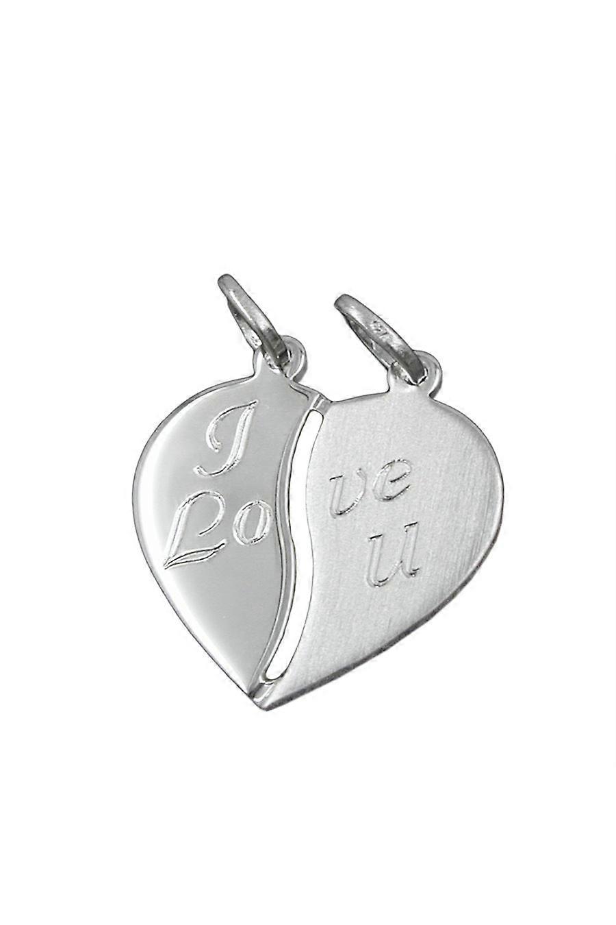 Pendant 2 Hearts Silver 925 - Gl92505