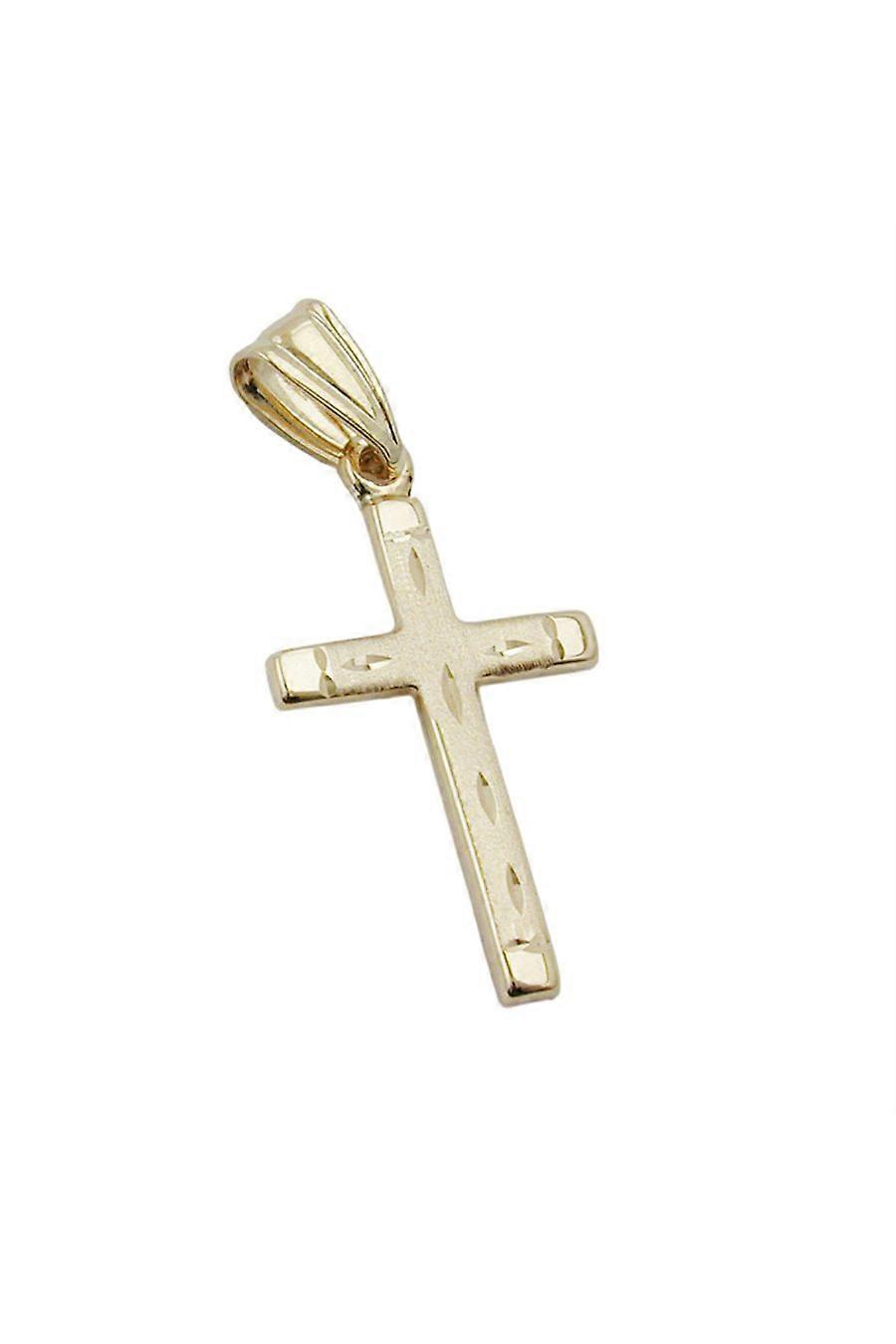 Pendant Cross Diamond Cut 9k Gold - Gl431069