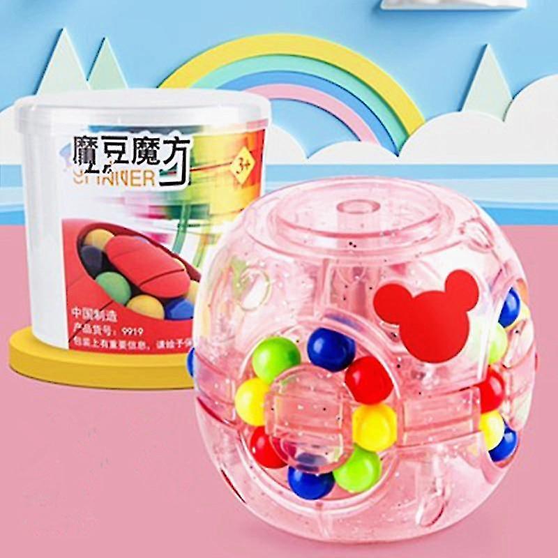 Rosa Mini Anti trykk EDC Angst Stress Relief Magic Cube Blocks Fidget Spinners