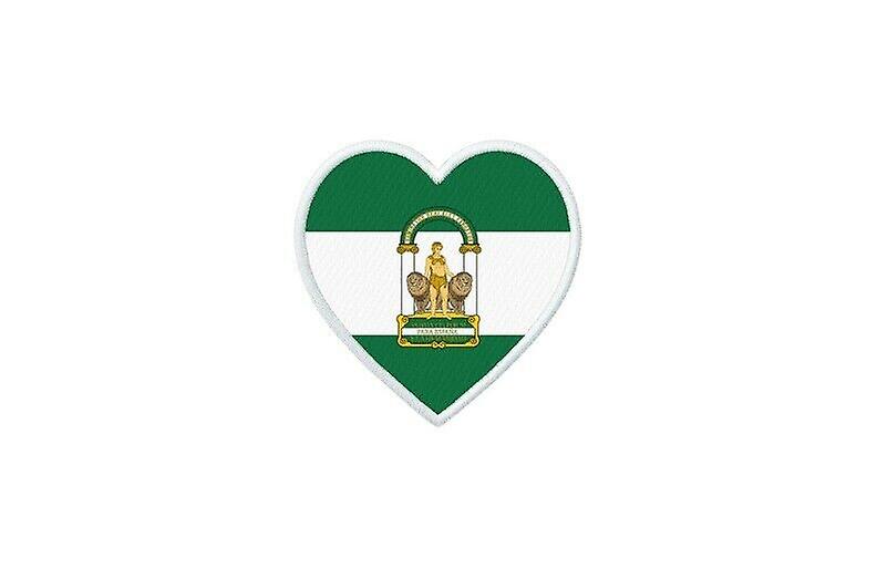 Patch badge ecusson prints thermocollant flag heart andalusia andalusia