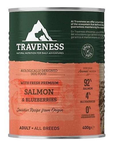 Traveness Lachs mit Preiselbeeren Nassfutter für Hunde