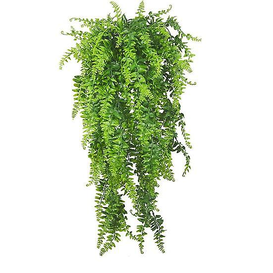90CM Artificial Fern Vine UV Resistant Home Wedding Wall Hanging Faux Greenery Drooping Ivy Plants Indoor Outdoor Garden Yard Decoration Photo Props