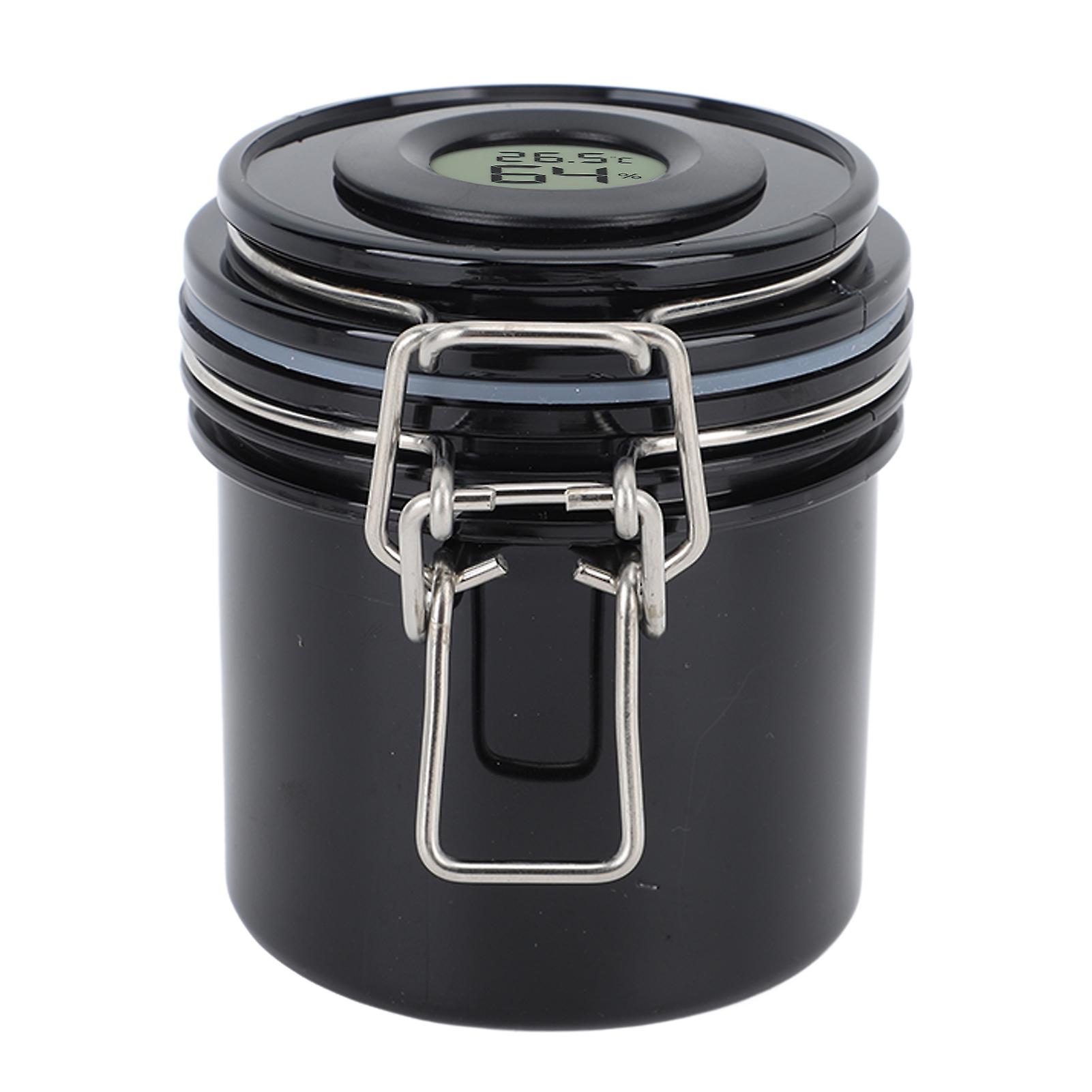 Réservoir de stockage de colle à cils de 200 ml avec écran d'affichage, pot scellé au charbon actif pour extensions de cils, greffes de cils, noir