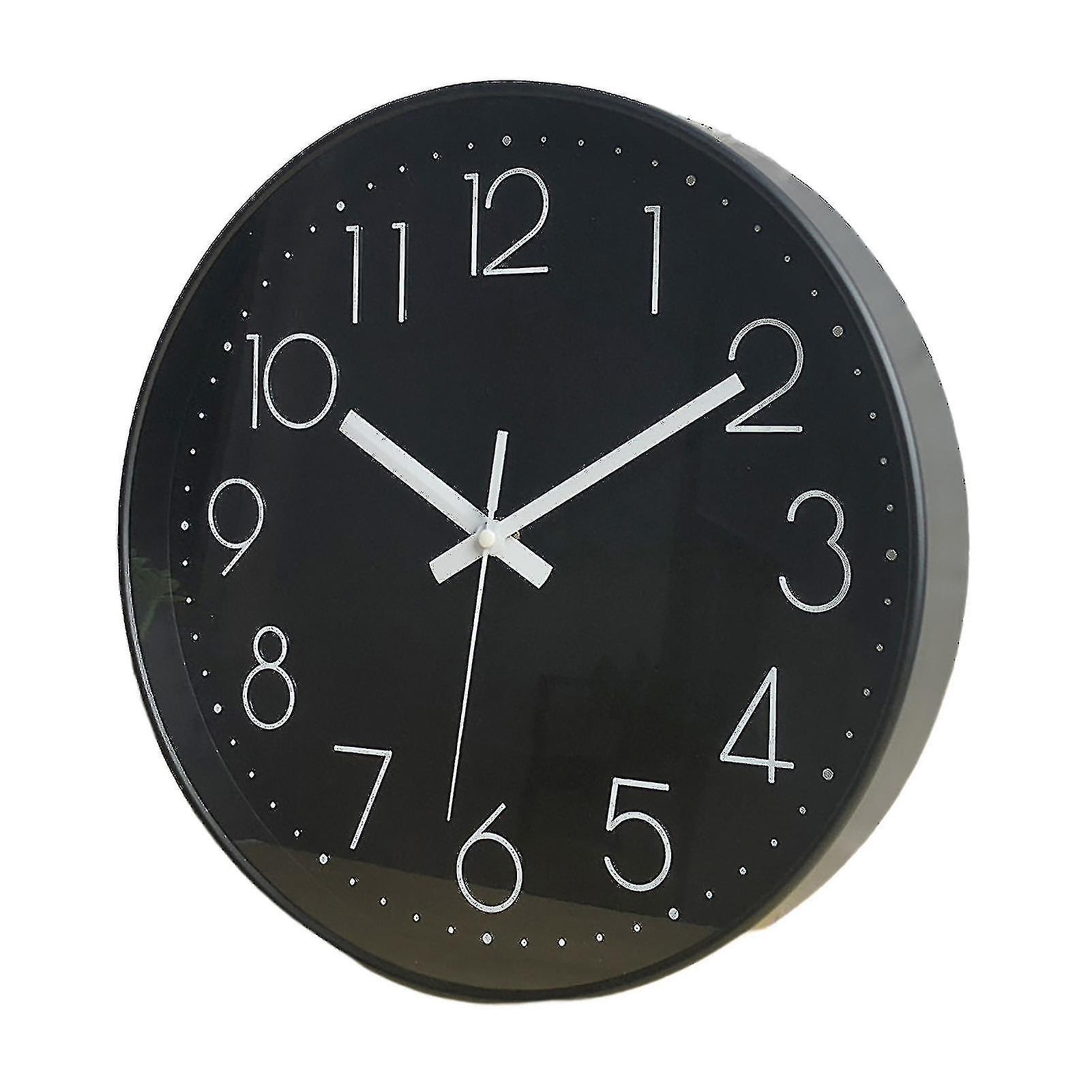 10 Inch Wall Clock Round Hanging Noiseless 3d Number Quartz Clock