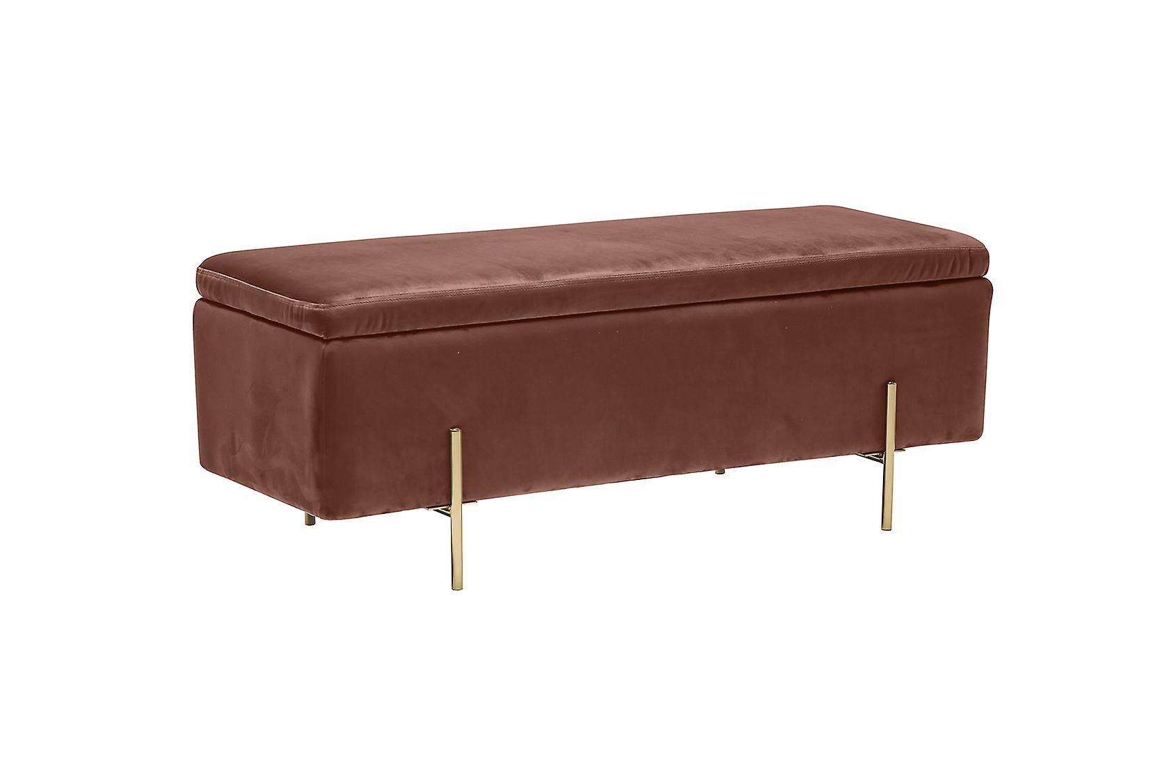 Lerny Storage Ottoman Pink