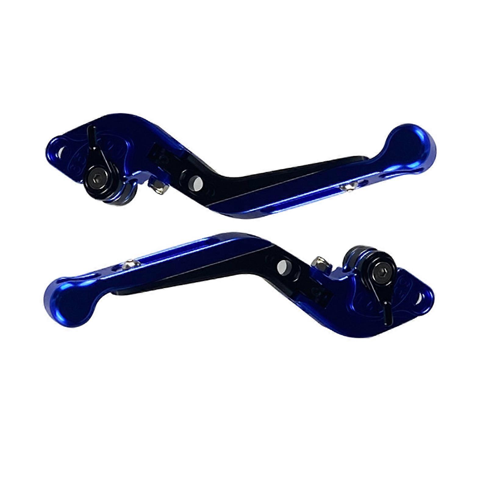unbrand CNC Folding Brake Clutch Levers for FZ07 MT07 MT-07 Motorcycle Pit Dirt Bike 2x Blue