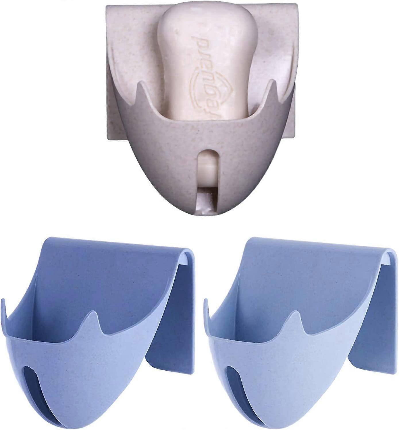 3-pack zeepbakjes met afvoer voor badkamerdouche, zeephouder voor douchewand, koliekachtig zeepbakje, zeepcontainer