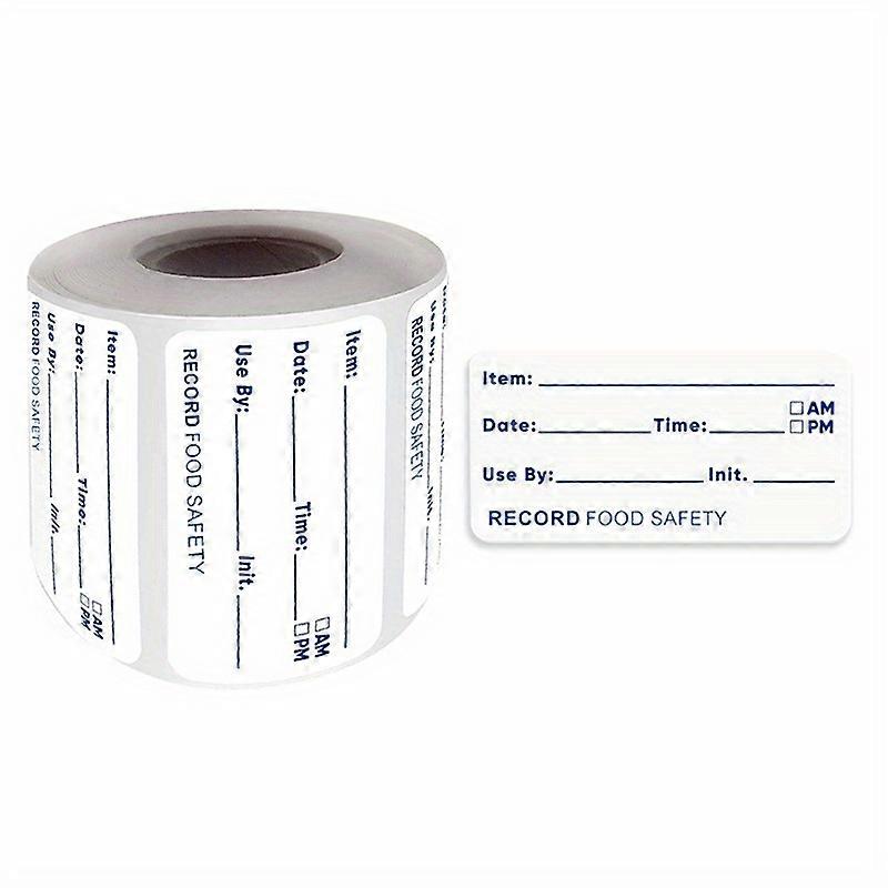 500pcs Premium Kitchen Sticker Roll - Waterproof & Removable Date Content Labels for Refrigerator & Freezer Organization - Clear, Durable, Easy-to-Use