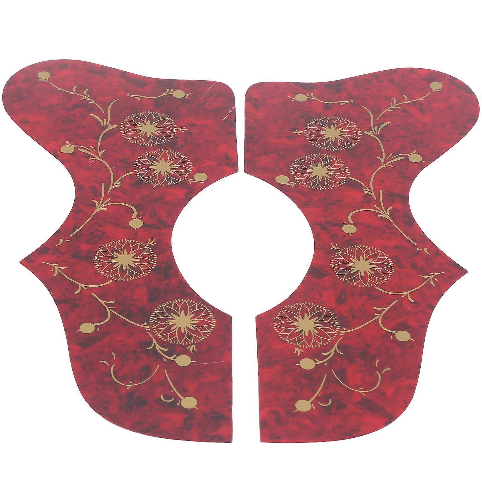 2 قطعة يختار حارس الغيتار المضادة للخدش Pickguard أداة وترية لوحة حماية بلاستيكية (أحمر)