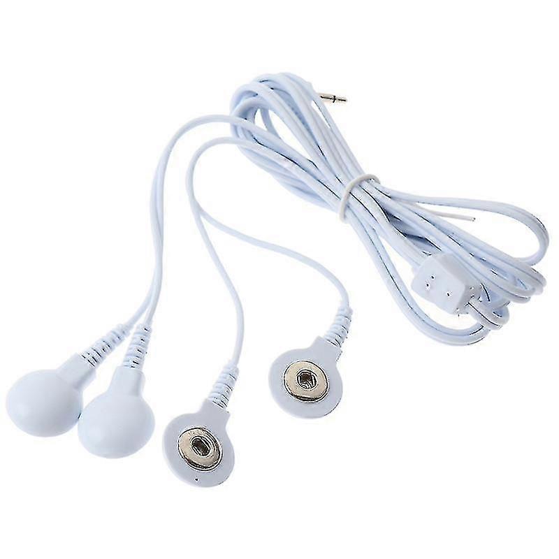 One Drag Four Electrode Wires Electronic Massager Electrode Wire Massage Instrument Patch White Wire