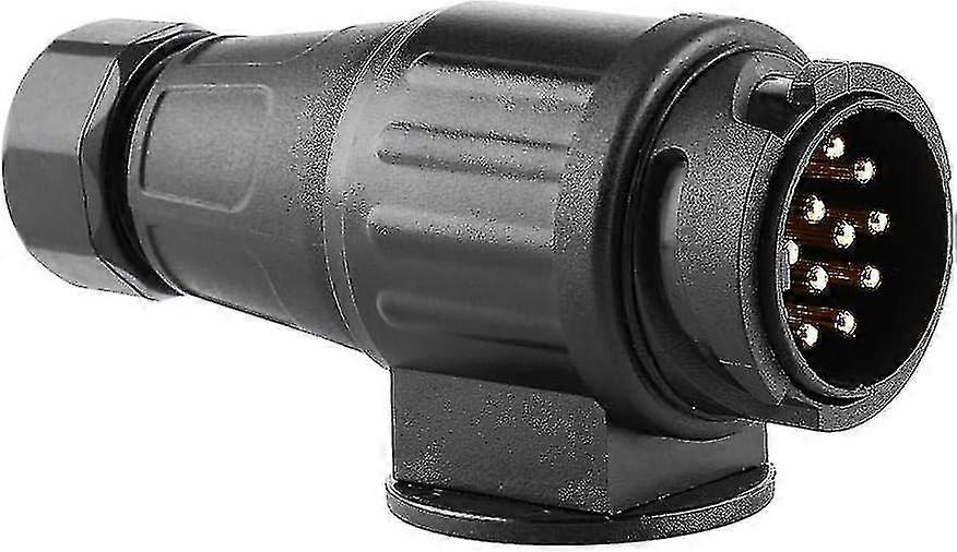 Trailer Socket, 12v 13 Pin Electrical Trailer Socket 13 Pole Plastic Wiring Connector Adapter Black