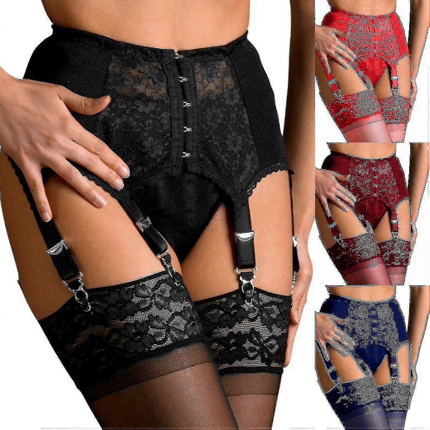 Γυναικεία Garter Belt Plus Size Lace Garter And Clips Ρυθμιζόμενα εσώρουχα Garter Ζαρτιέρες Εσώρουχα Waist Garter Set