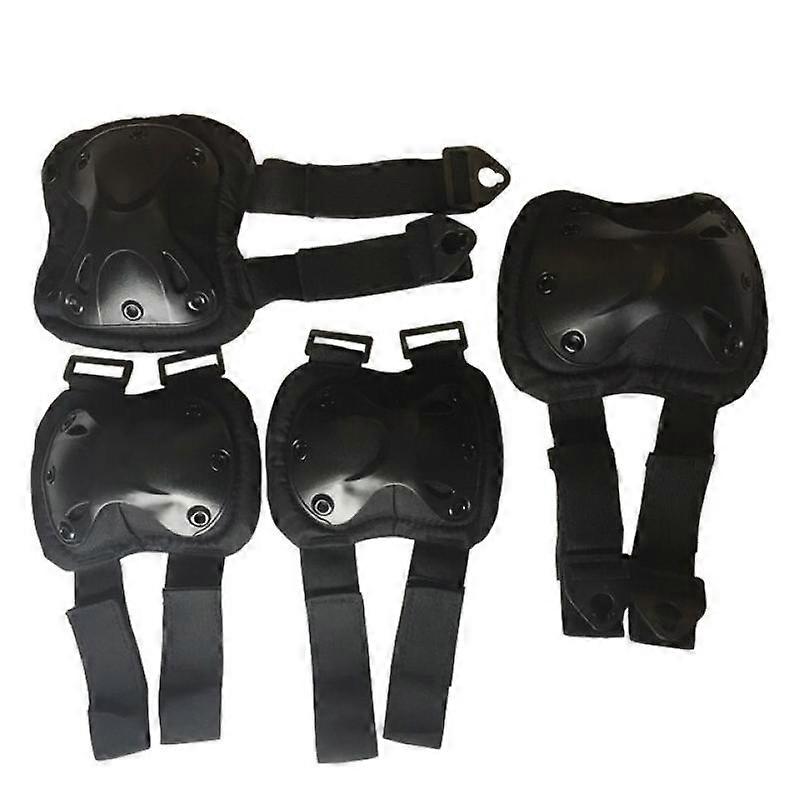 4pcs Tactical Paintball Protective Knee and Elbow Pads Set Sports Safety Pads Protective Gear for Hunting