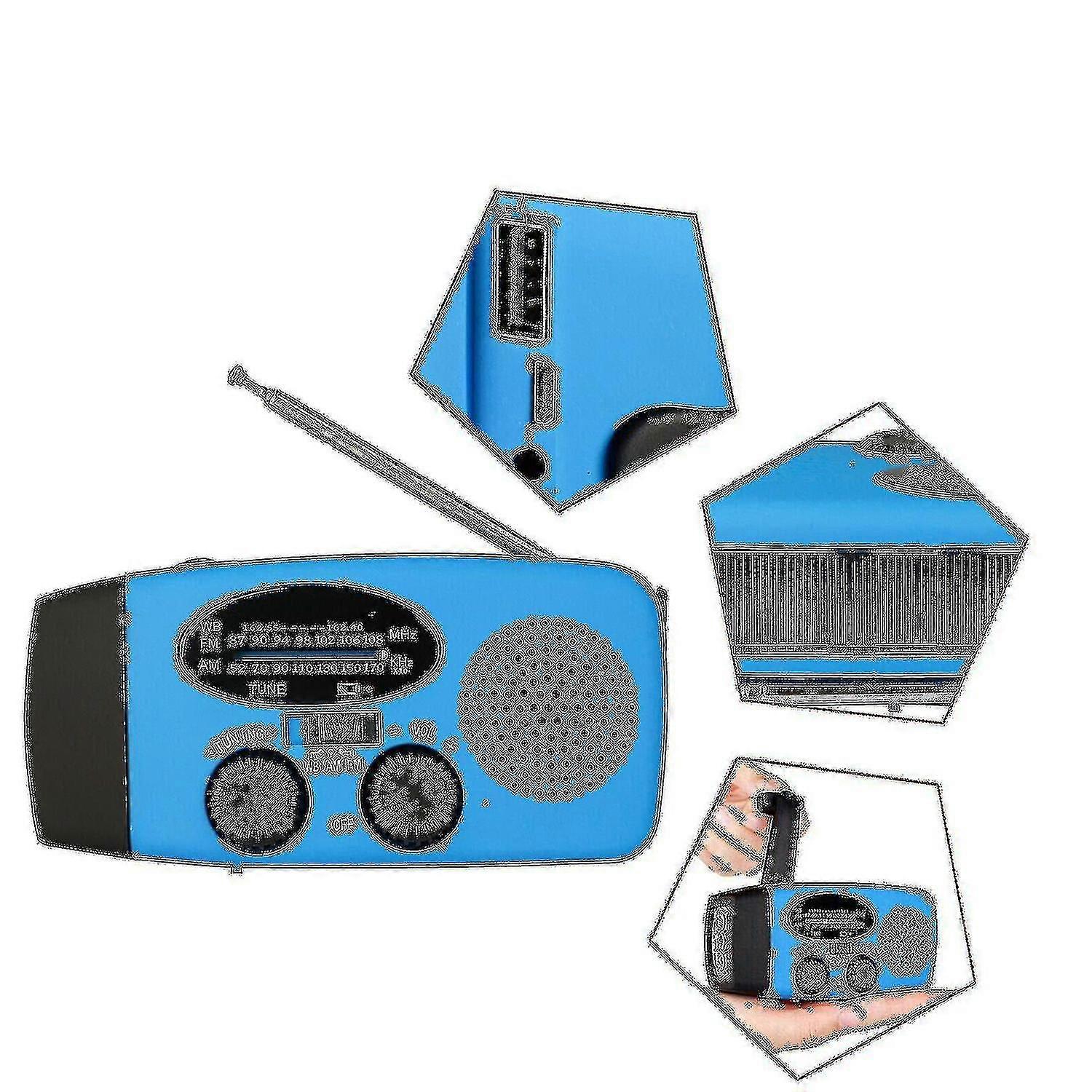 Solcellsdriven nödradio med FM-ljus