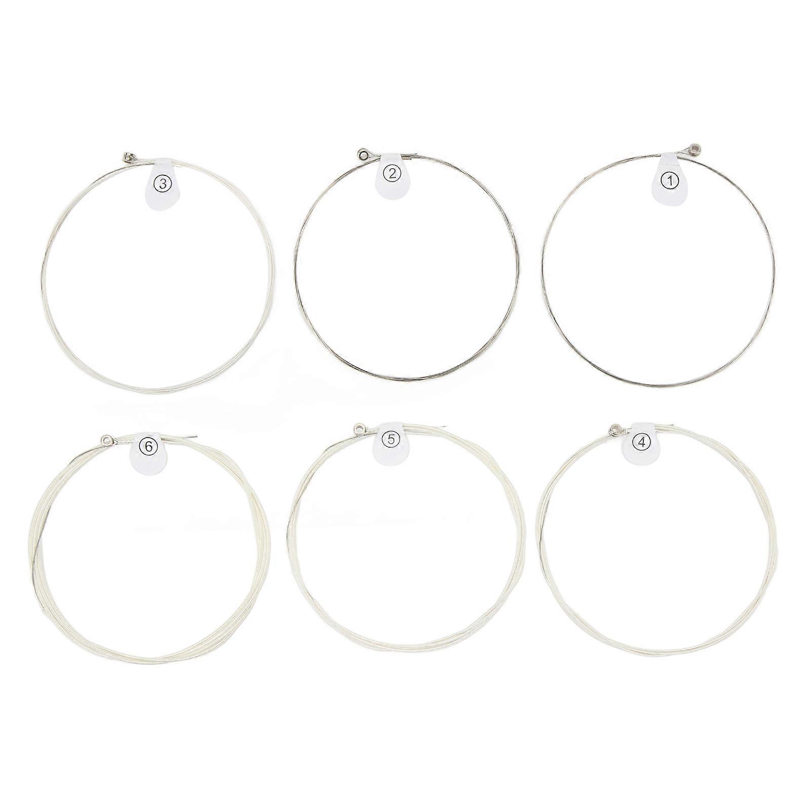 6Pcs Guitar String Ball End Metal Bass Strings Instrument tilbehør for utskifting